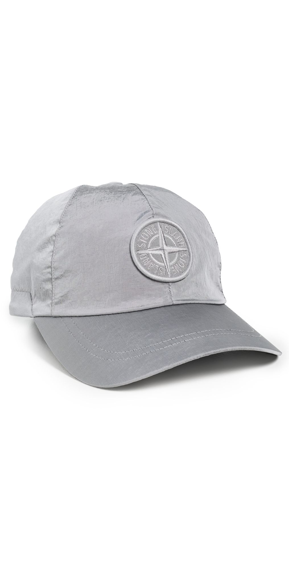 Stone Island Nylon Baseball Cap Pearl Grey XL