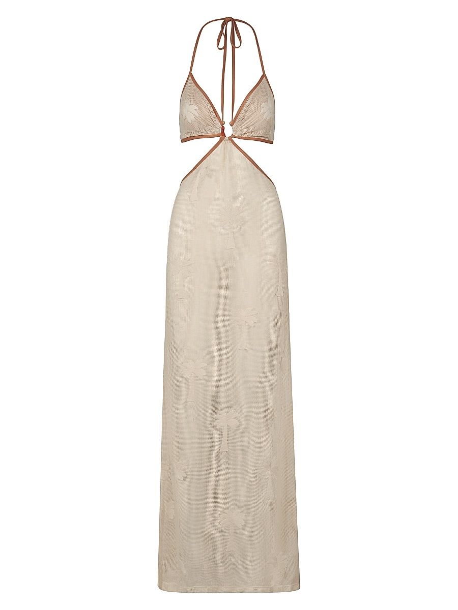 Women's Playa Grande Ebb And Flow Cotton Maxi Dress - Ecru - Size 4