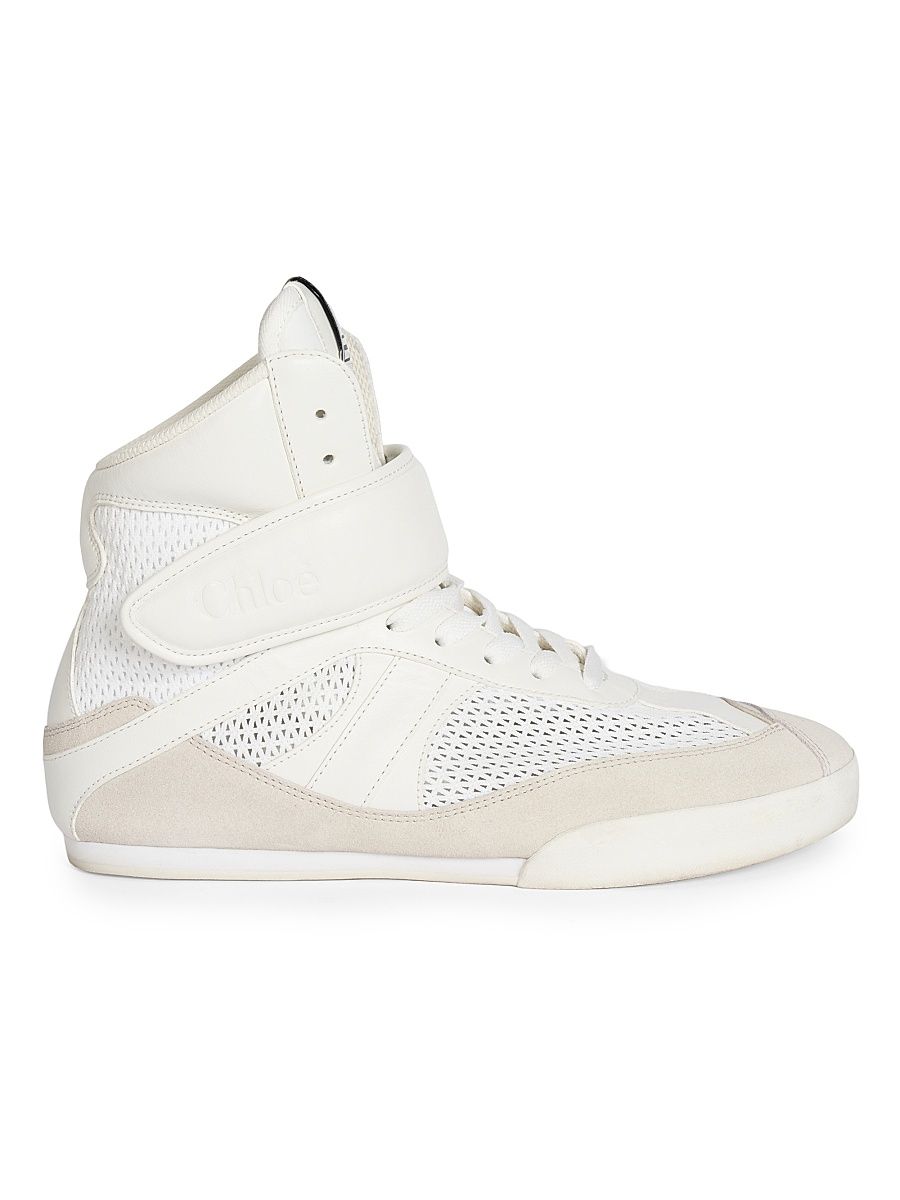 Women's Chloé Kick High-Top Sneakers - Cloudy Cream - Size 7