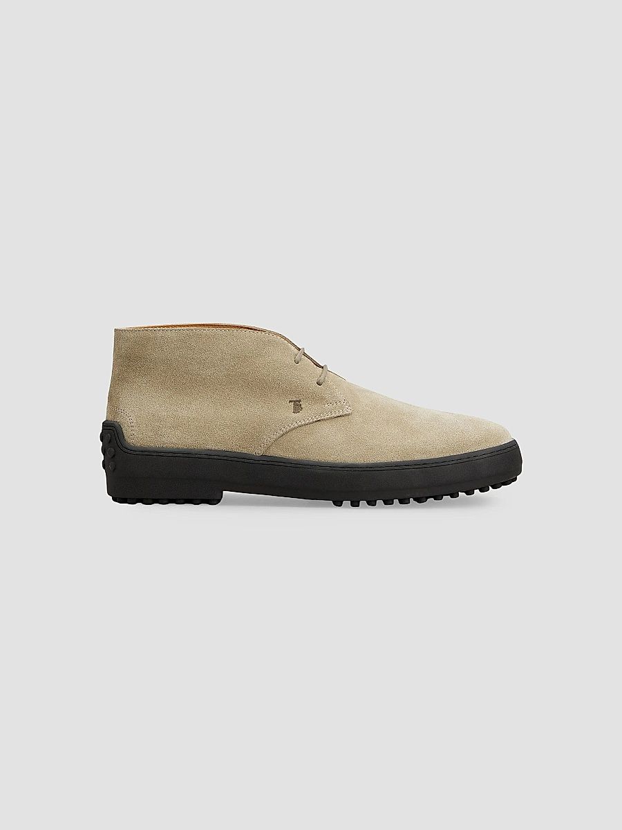 Tod's Men's Gommino Suede Desert Ankle Boots - Torba - Size 12