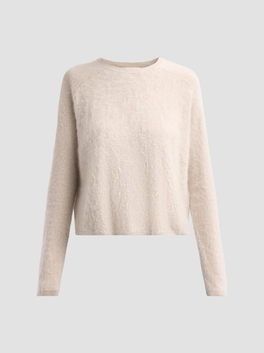 Lisa Yang Women's Lexia Cashmere Regular-Fit Sweater - Sand Brushed - Size Medium
