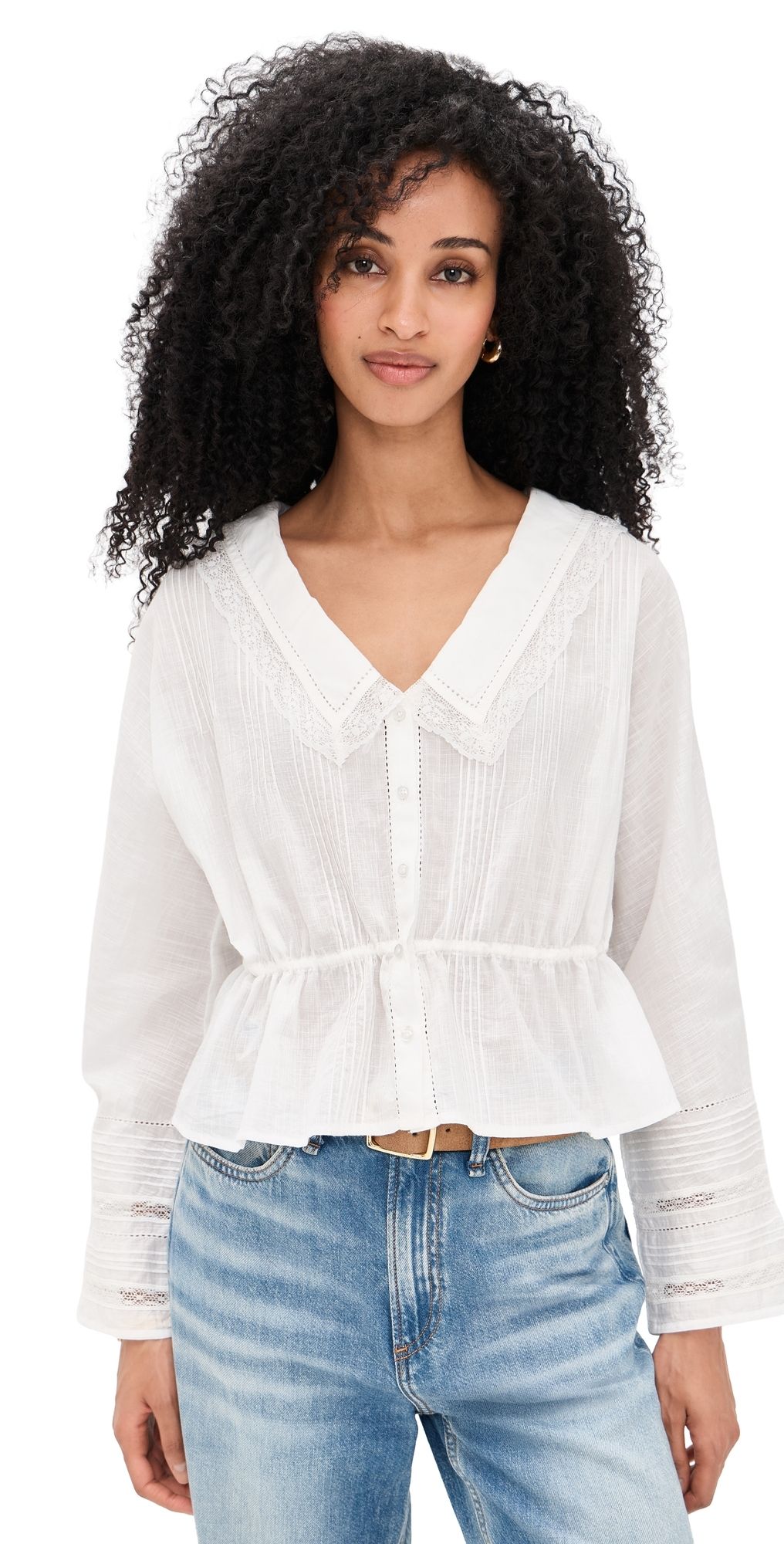 THE GREAT. The Harper Top True White 2