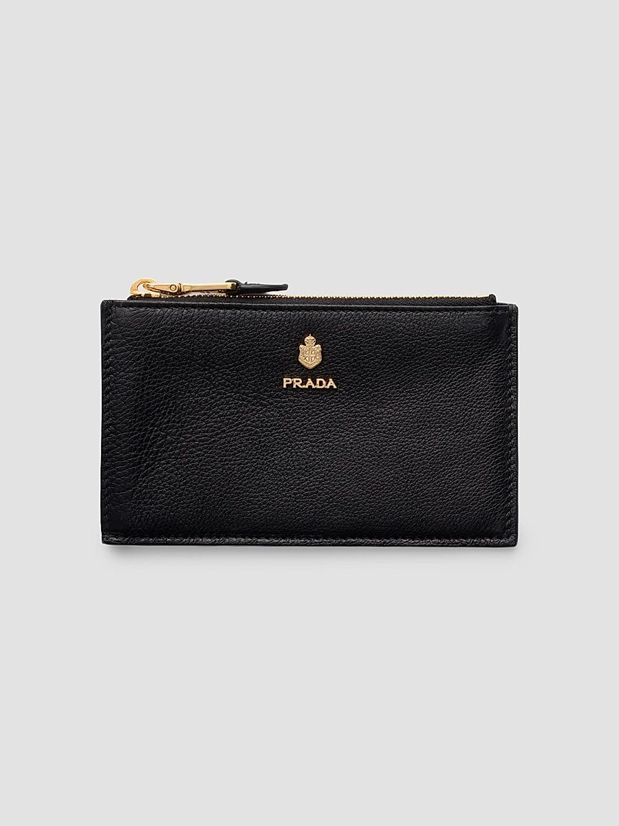 Women's Leather Card Holder - Black