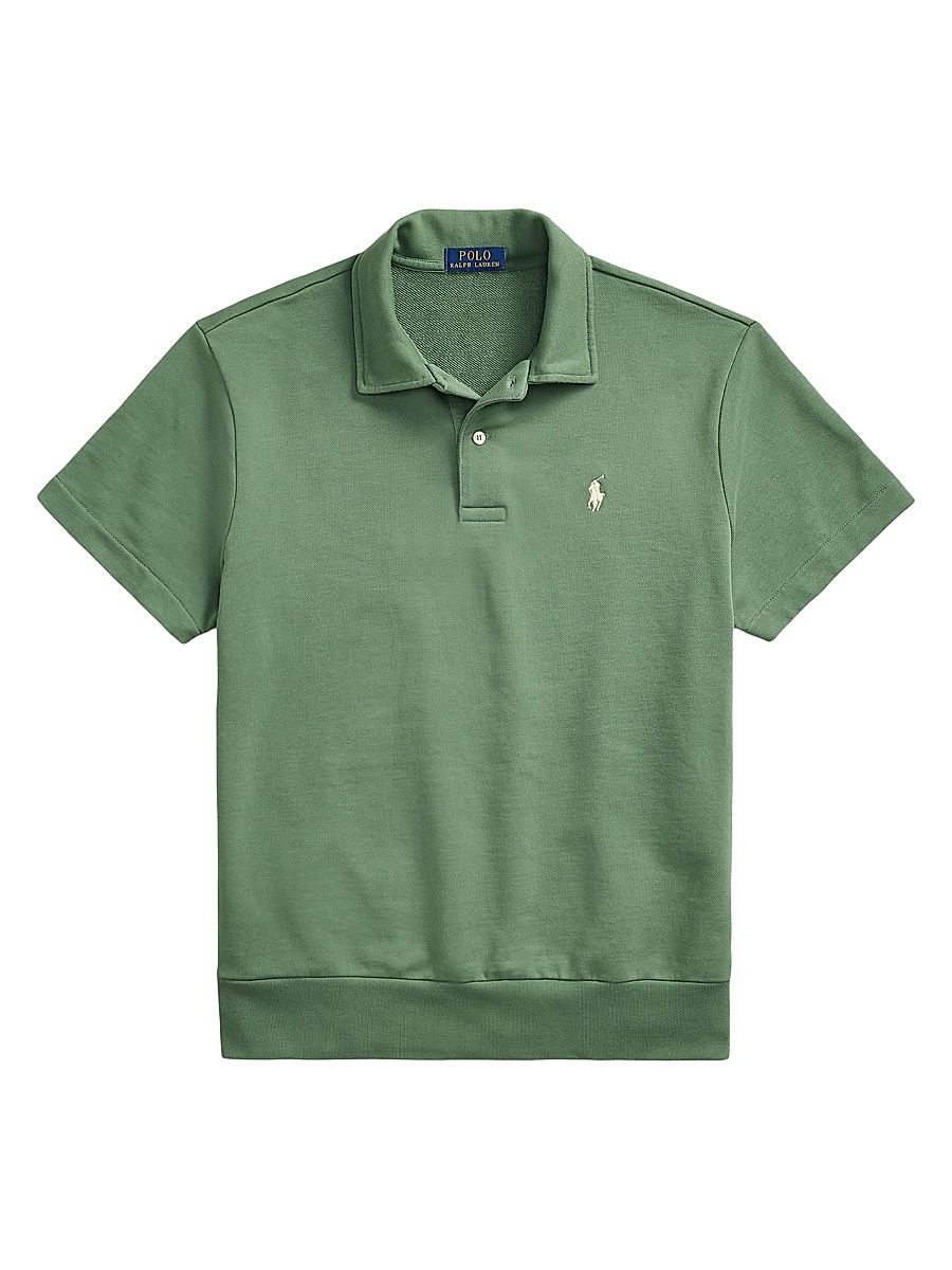 Men's Loopback Fleece Polo-Collar Sweatshirt - Fatigue - Size XXL