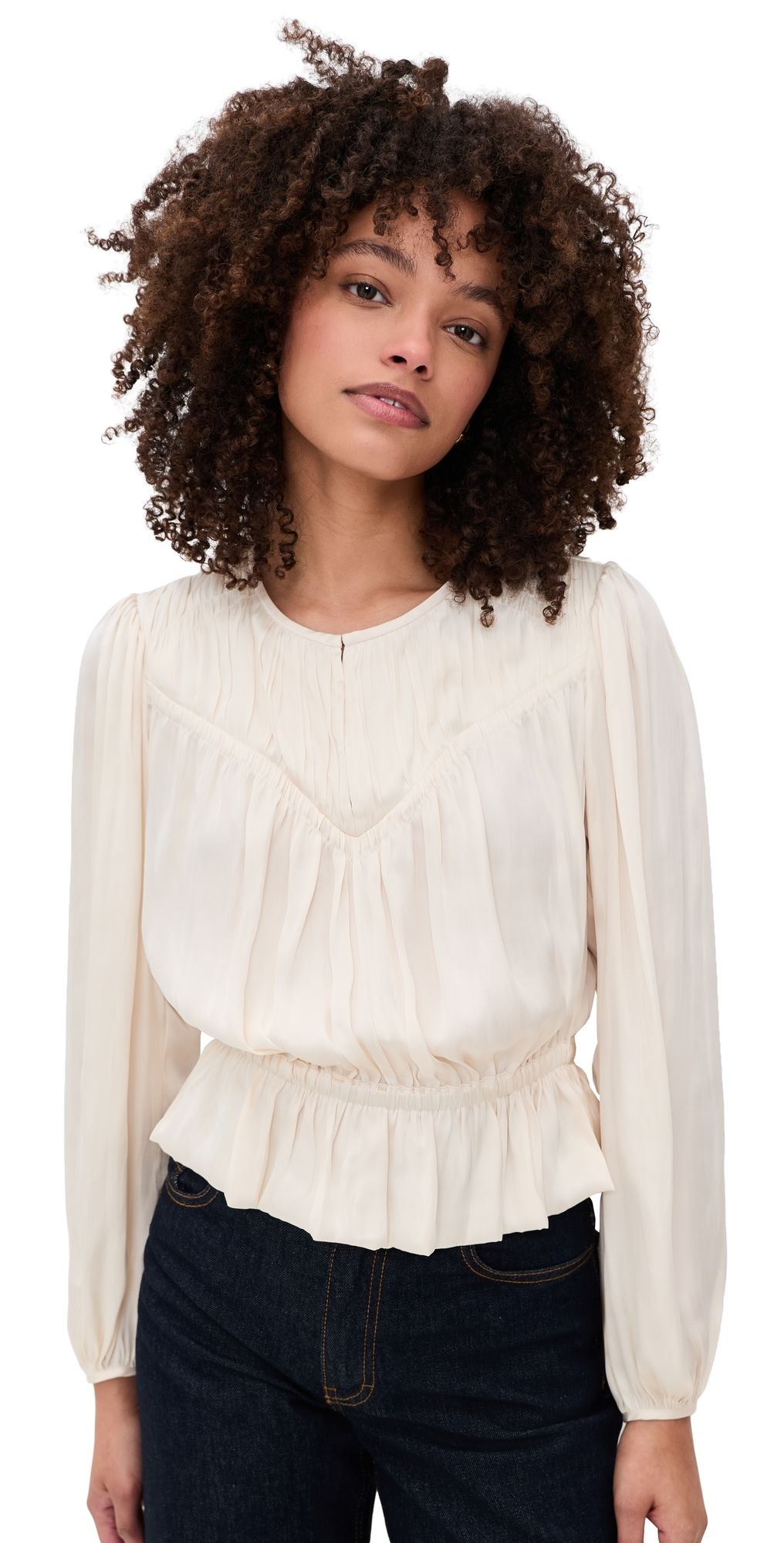 PAIGE Gansevoort Top Antique White XL