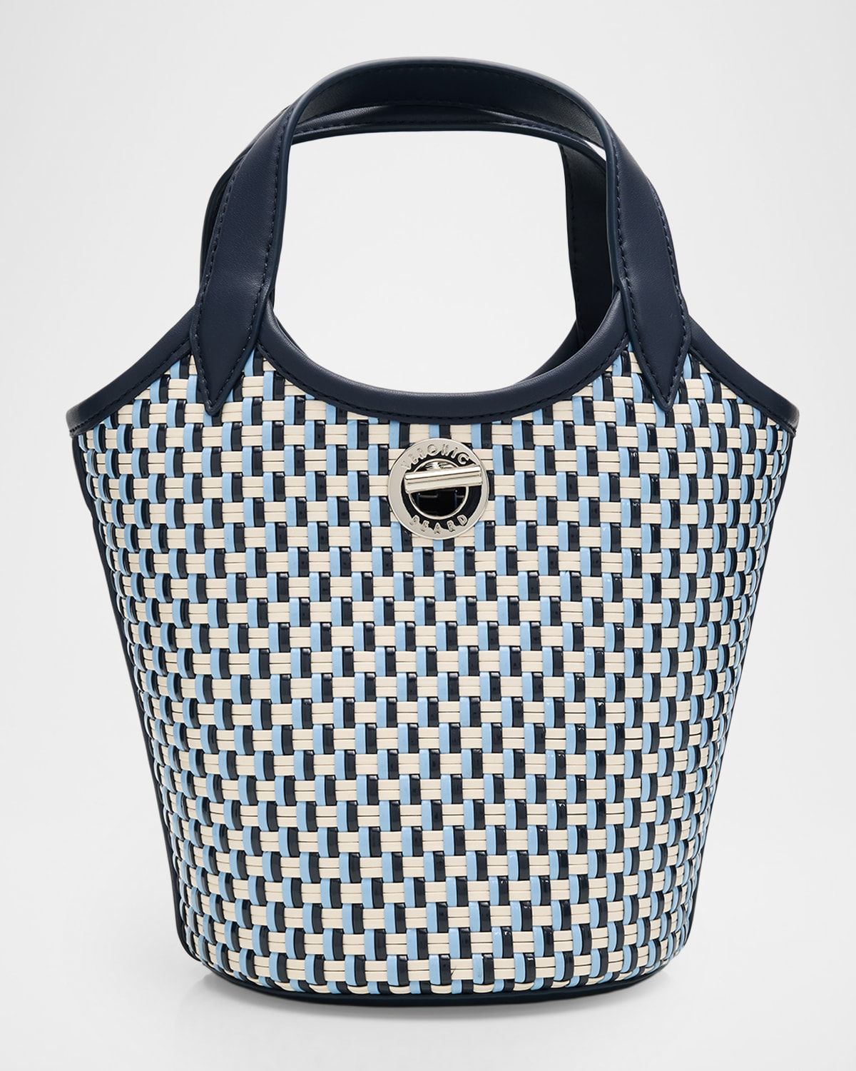 Anchor Woven Vegan Leather Top-Handle Bag