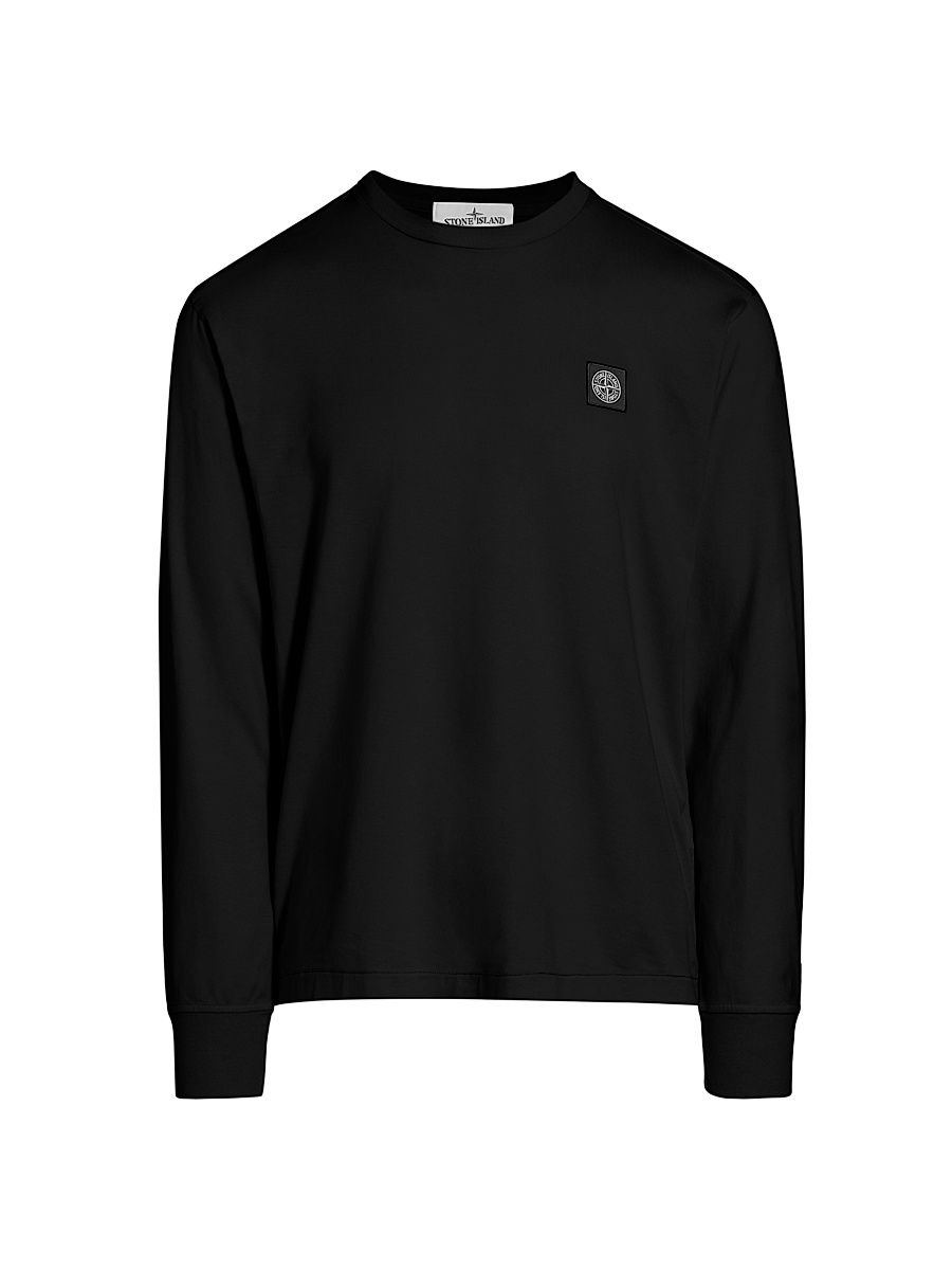 Men's Logo Cotton Sweatshirt - Black - Size Small