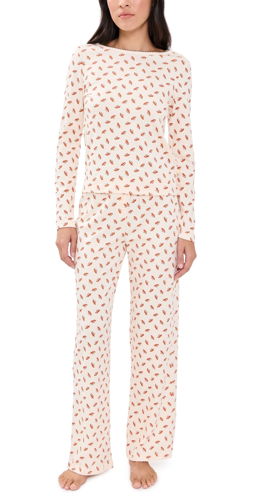 Cozyland by Morgan Lane Ellie Pajamas Set Foxlet Print XL