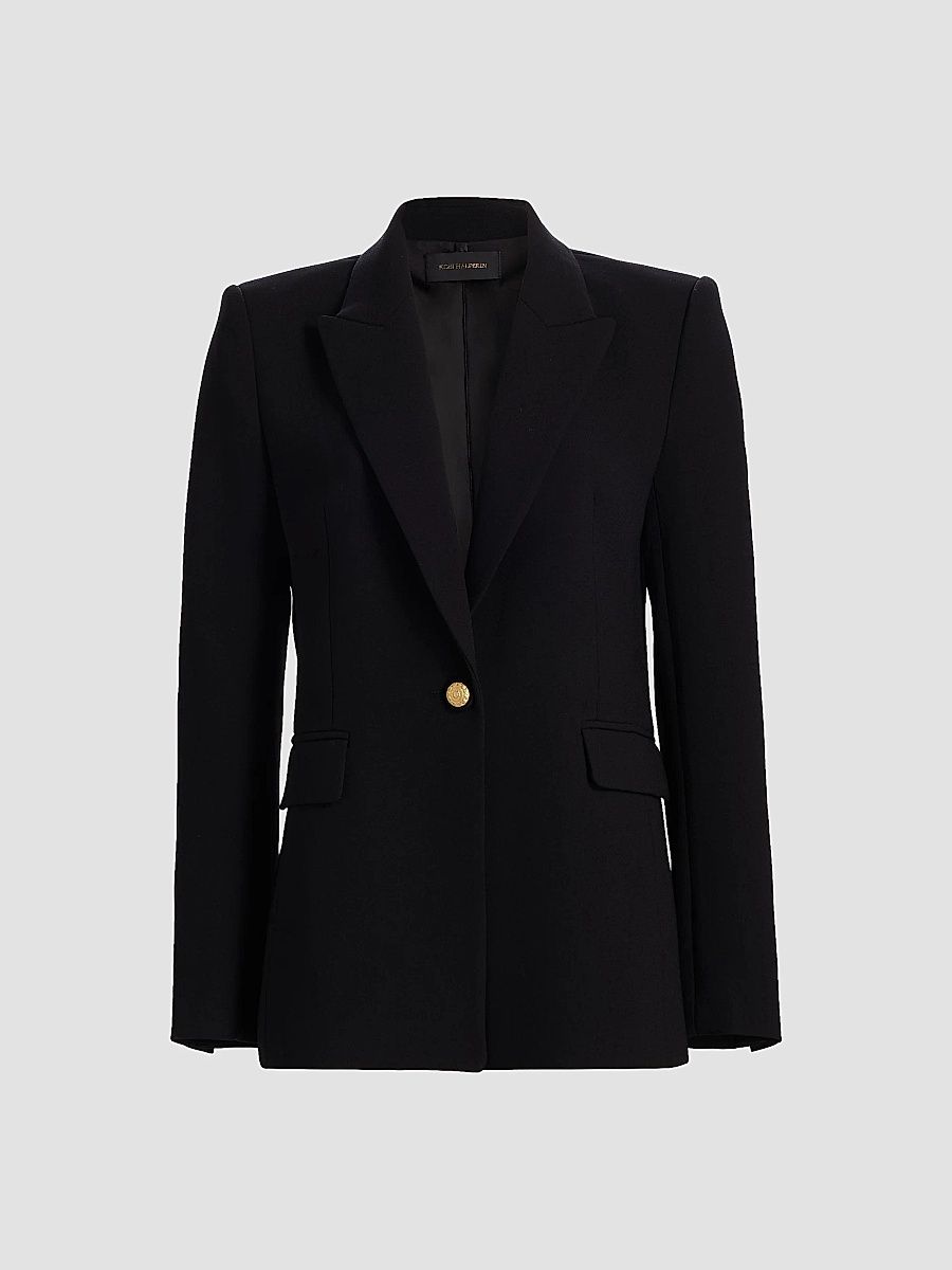 Kobi Halperin Women's Rue Crepe Single-Breasted Blazer - Black - Size XXL