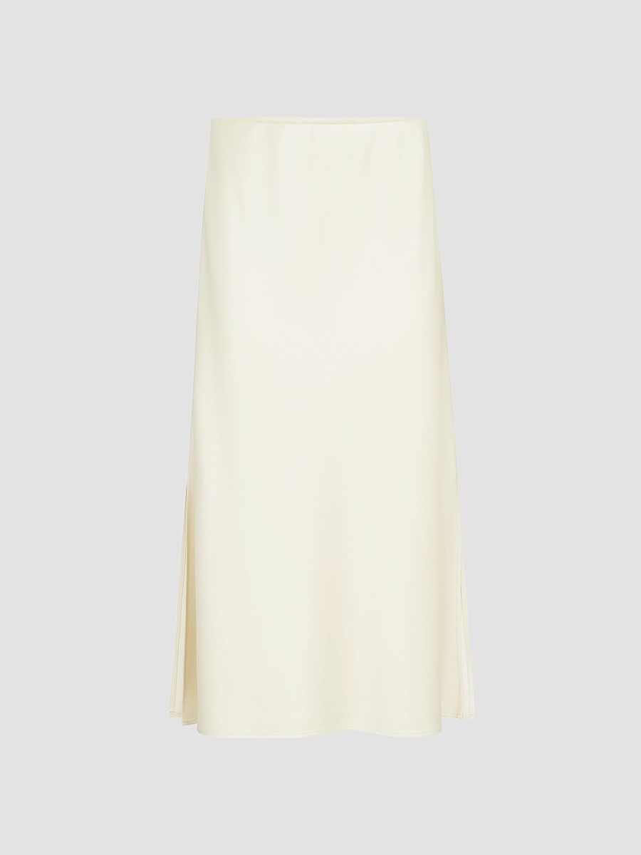 Women's Satin Cady Fluid Pencil Skirt - Butter - Size 14