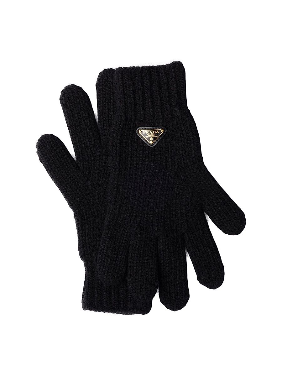 Women's Wool Gloves - Black - Size Large