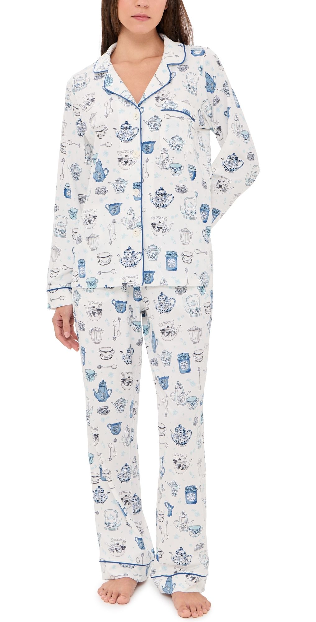 BedHead PJs Long Sleeve Classic Pajama Set Lady Grey 1X
