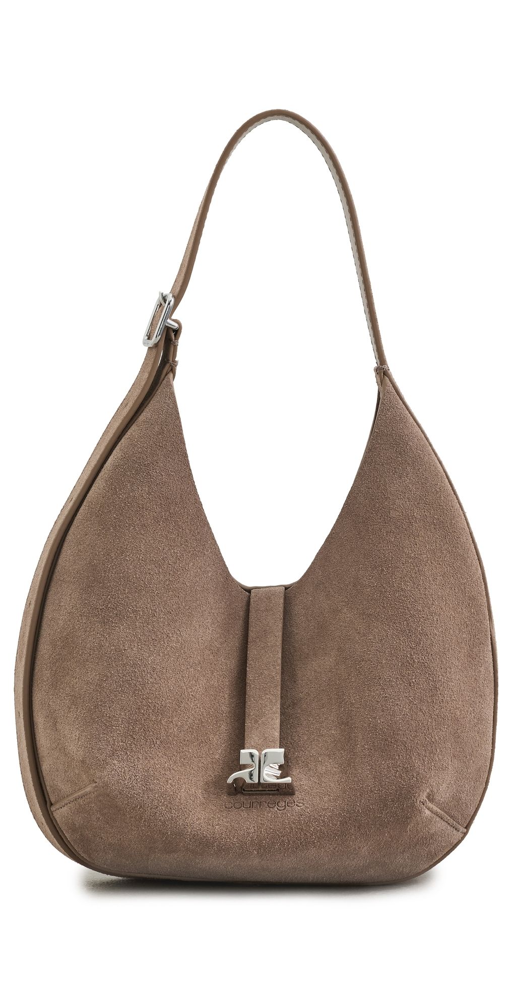 Courrèges Small Holy Suede Hobo Bag Pastel One Size
