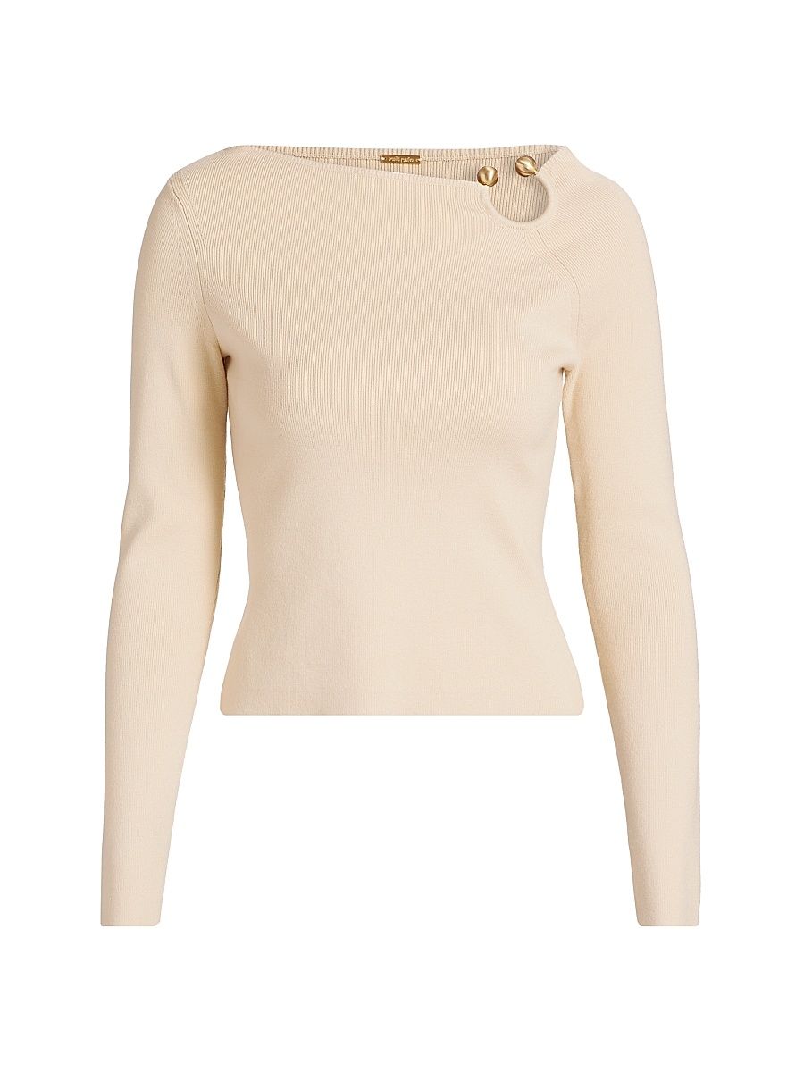 Women's Iris Asymmetric U-Ring Knit Top - Beach - Size Medium