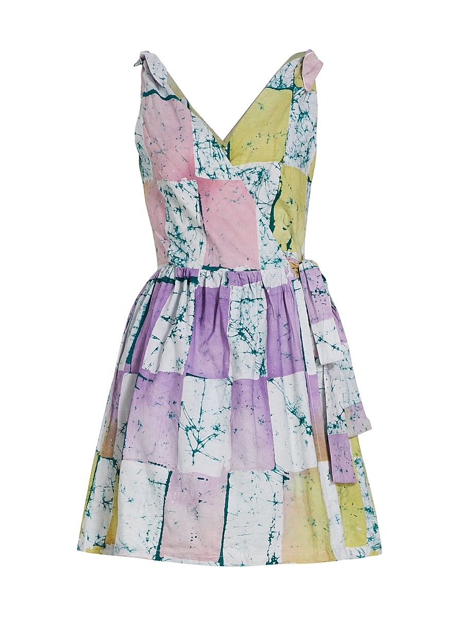 Women's Abeni Colorblocked Wrap Minidress - Size Medium