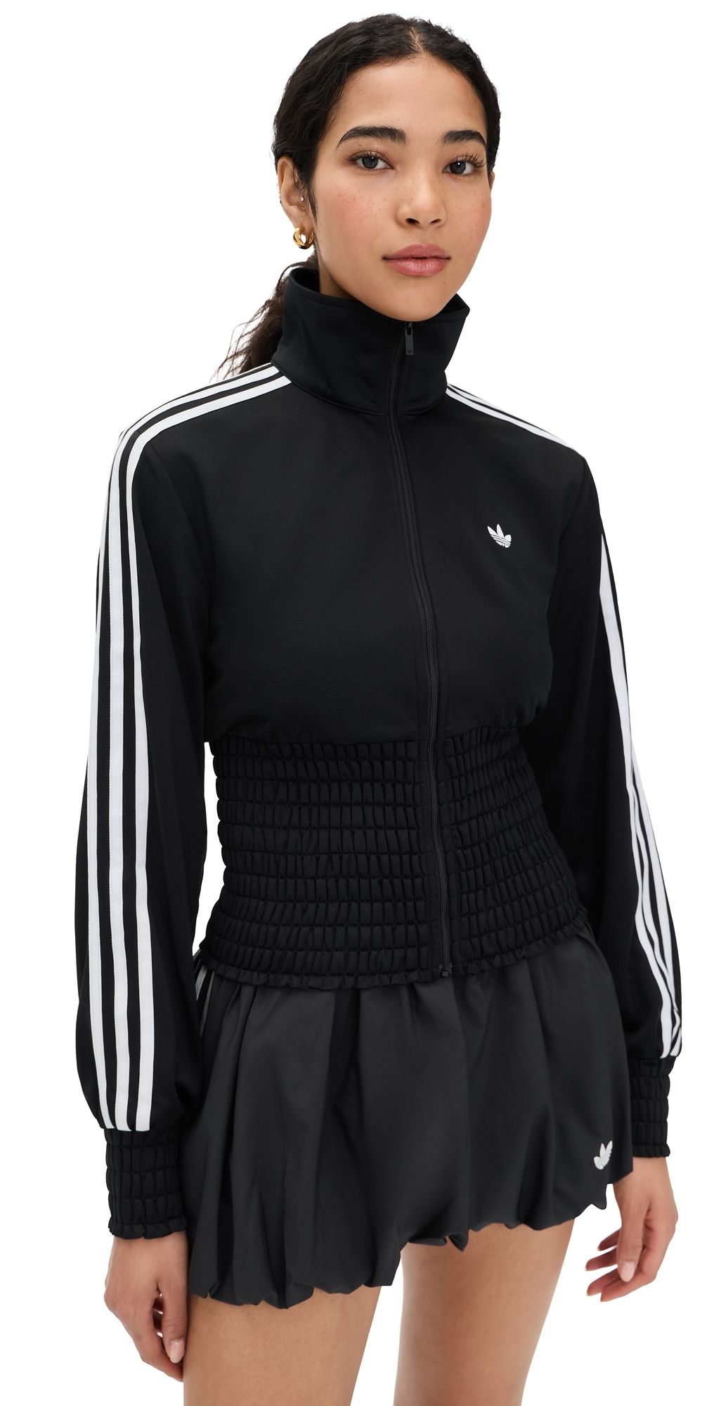 adidas Smocked Firebird Track Top Black L