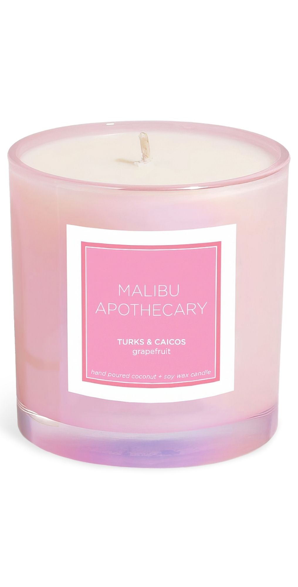 Malibu Apothecary Turks & Caicos Candle Iridescent Pink 7.5 oz/ 221 mL