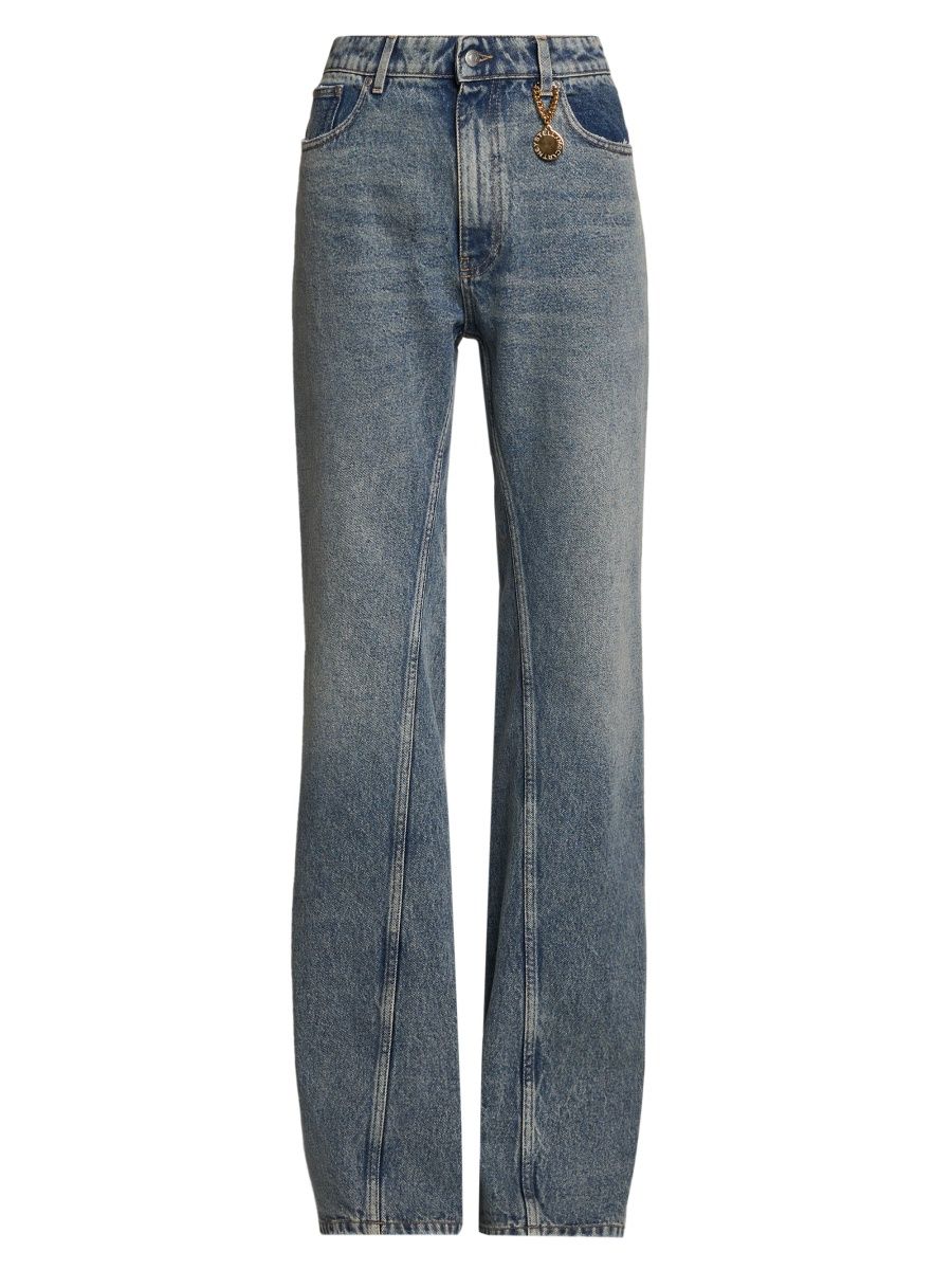 Stella McCartney Women's Mid Blue Bootcut-Leg Jeans - Mid Blue - Size 28