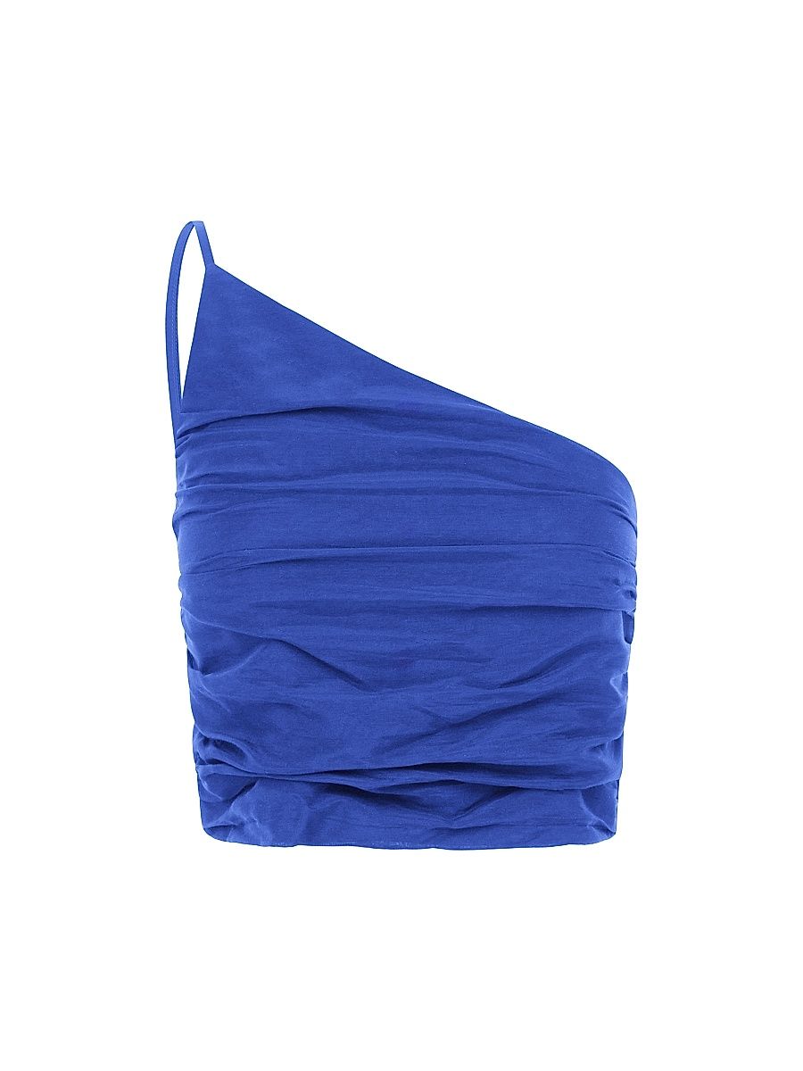 Women's Neva Cotton-Silk Top - Azul - Size XL
