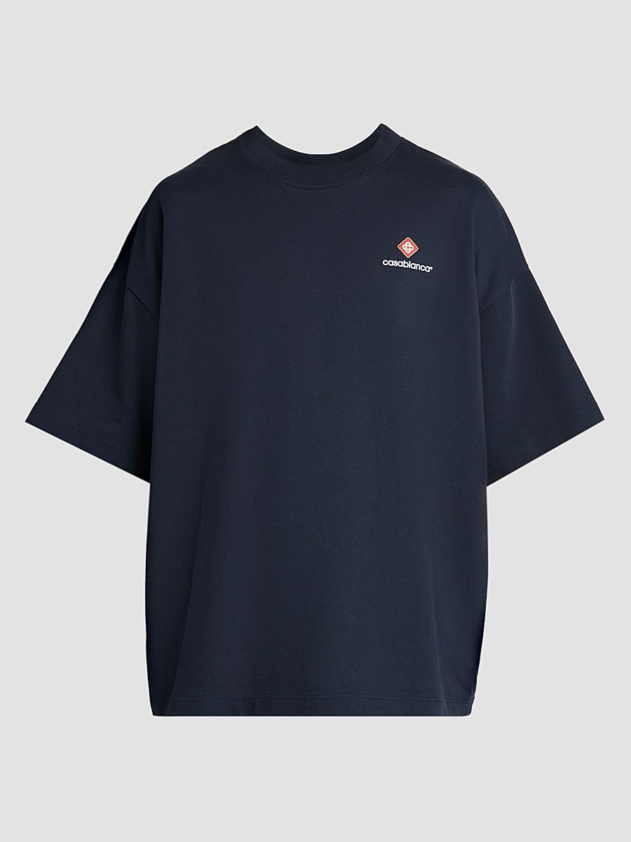 Men's Oversized Cotton T-Shirt - Navy - Size Small