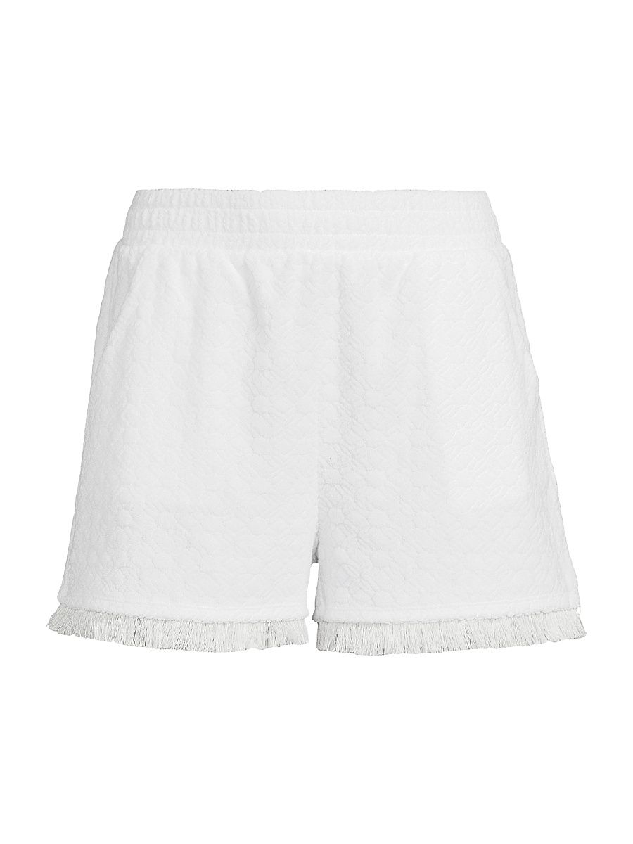 Women's Riv Terry Coverup Shorts - Resort White Lil Butterfly - Size XL