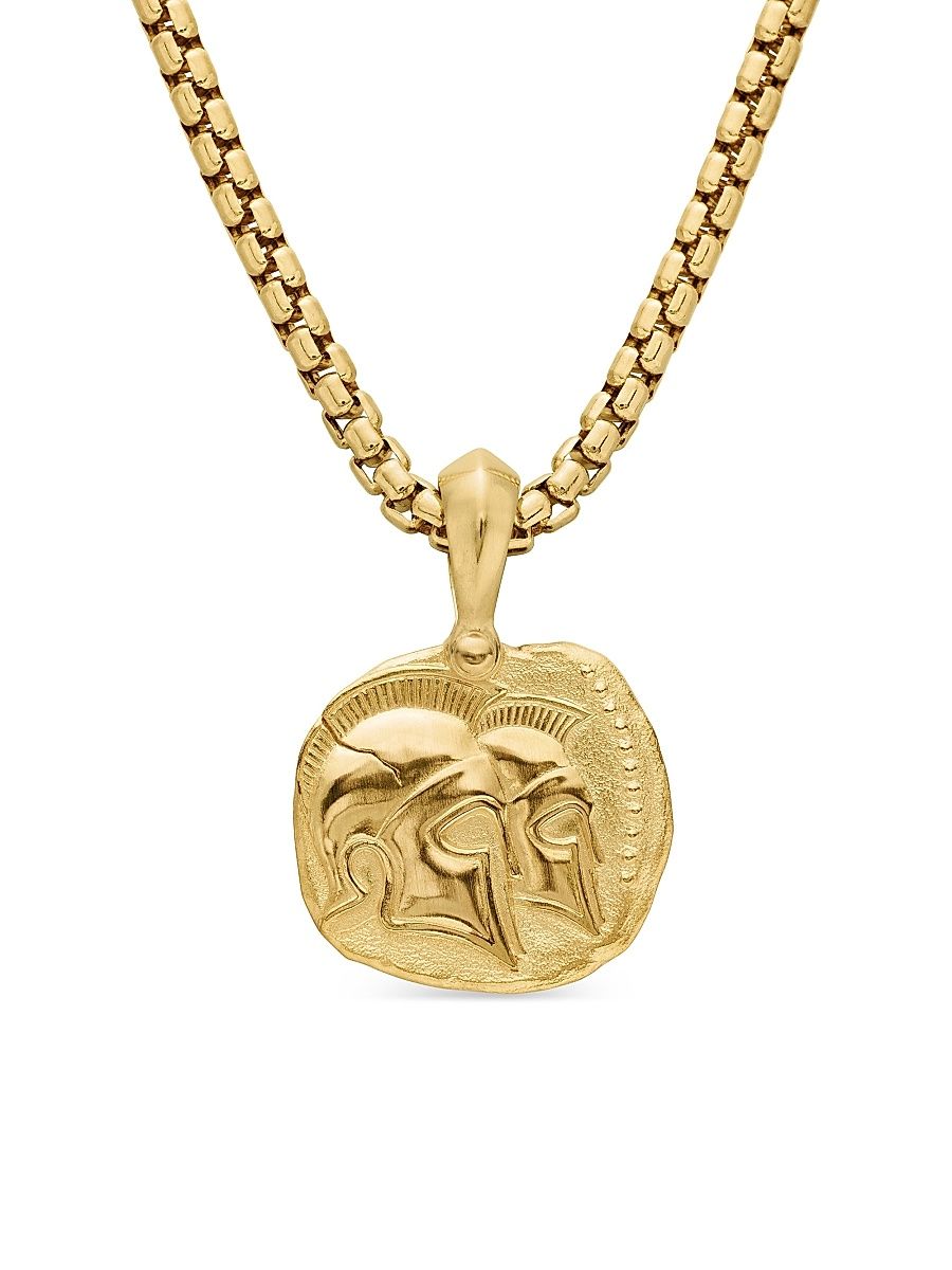 Men's Gemini Amulet in 18K Yellow Gold, 27mm - Gold