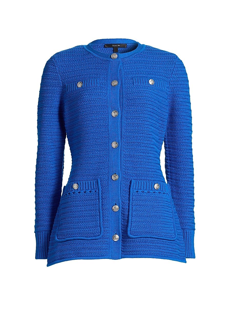 Women's Constance Crewneck Jacket - Azure - Size Medium