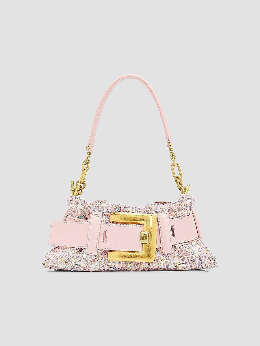 Balmain Women's Anthem Mini Tweed Shoulder Bag - Multicolored