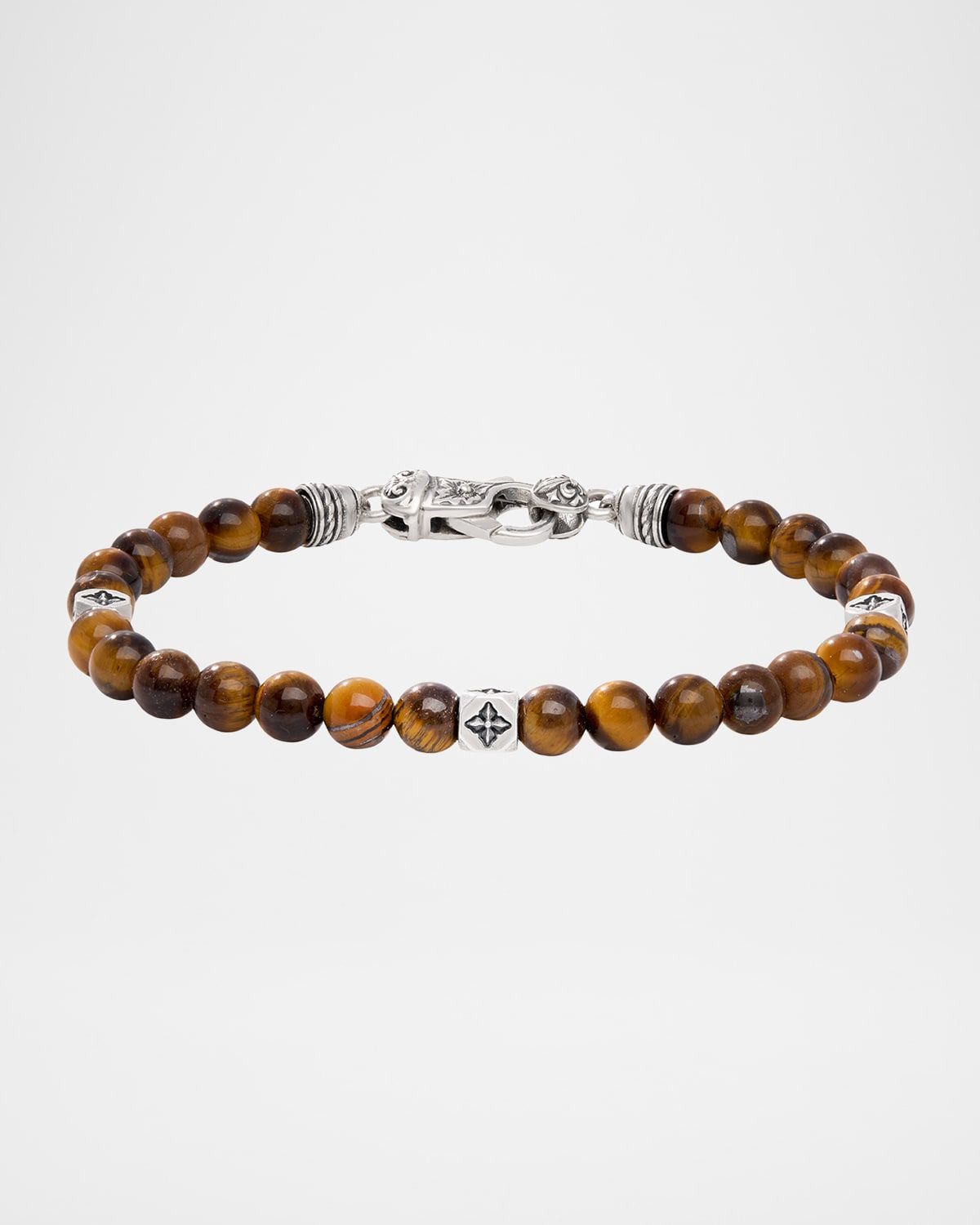 Sterling Silver Tiger & apos;s Eye Bracelet