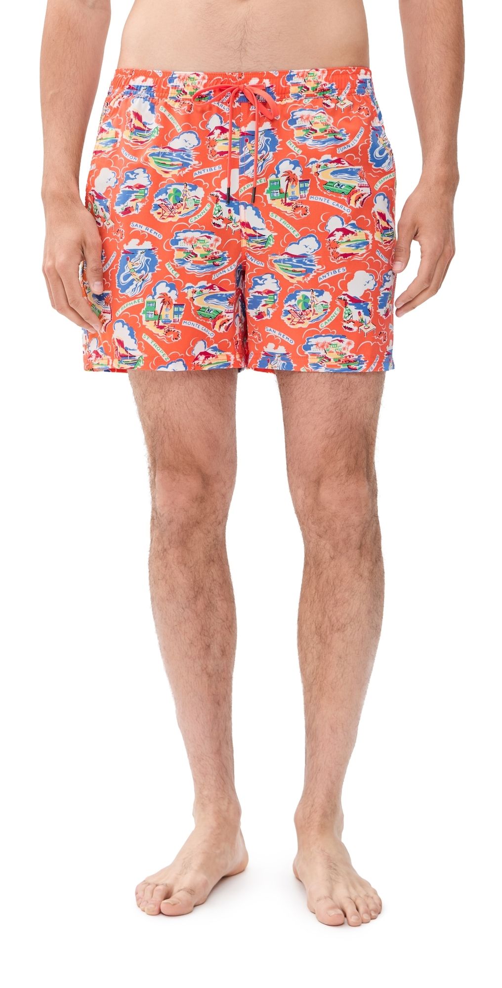 Fair Harbor The Bungalow Swim Shorts 5'' Red Côte d'Azur S