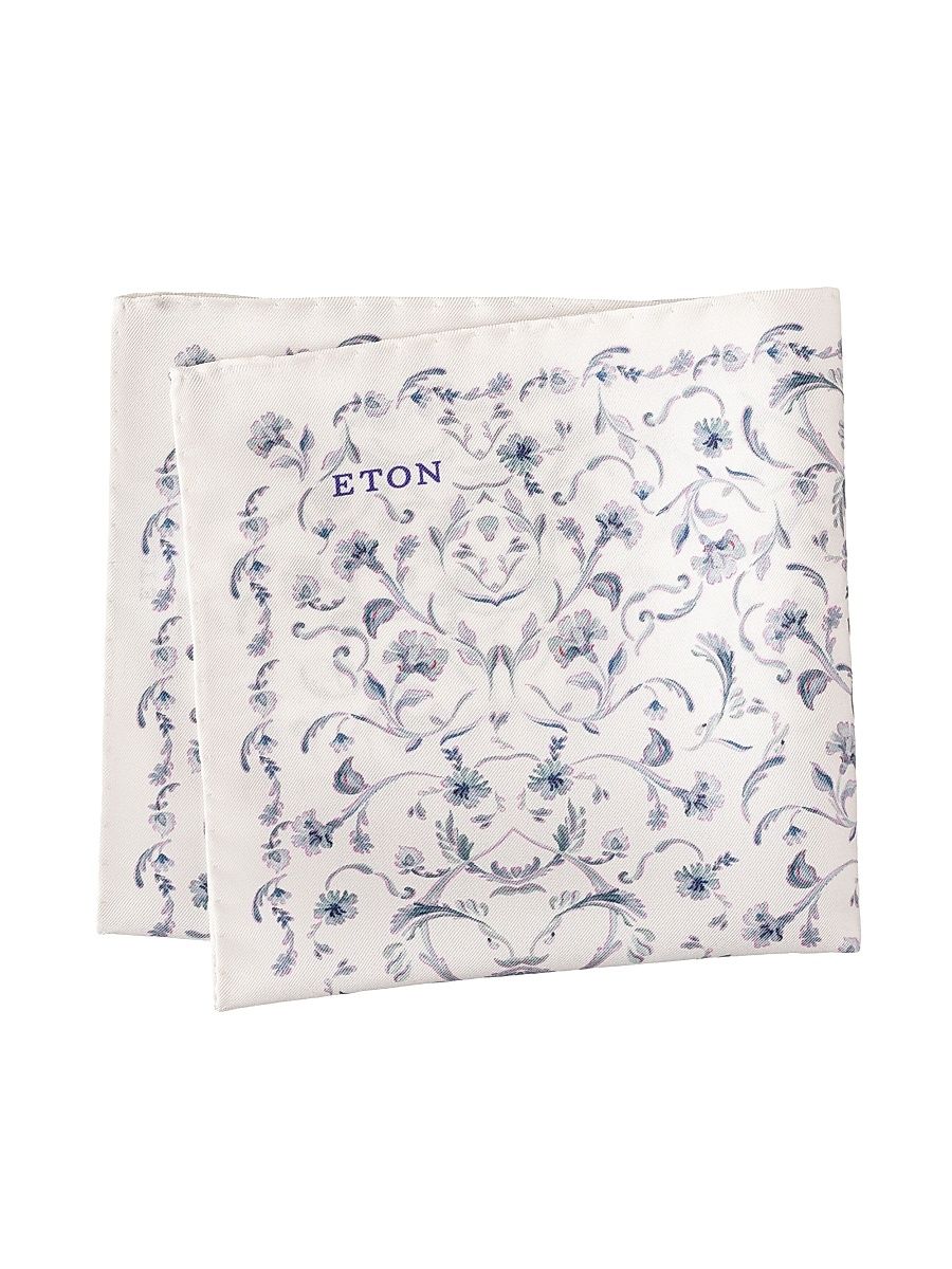 Men's Floral Silk Pocket Square