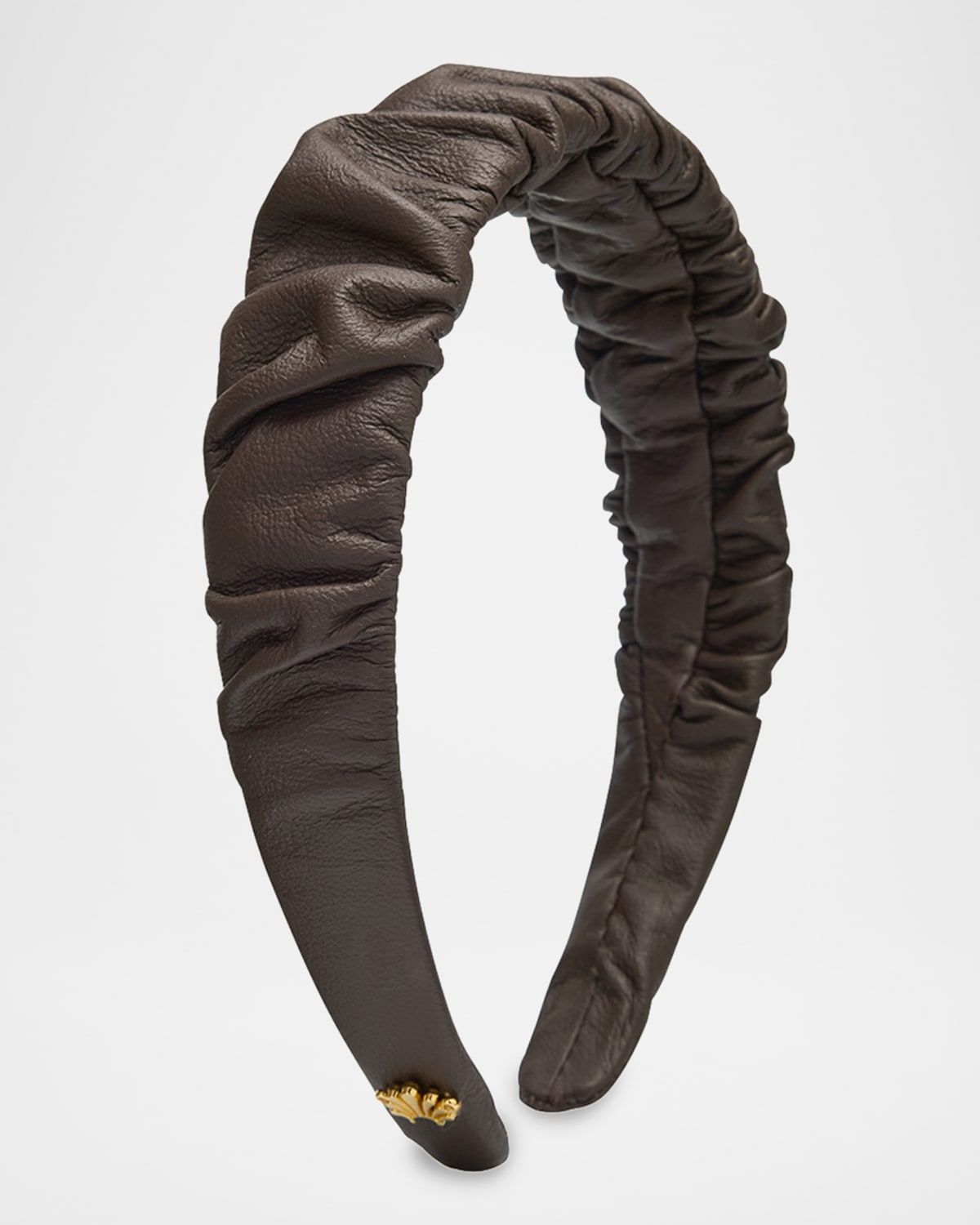 Kelly Ruched Leather Headband