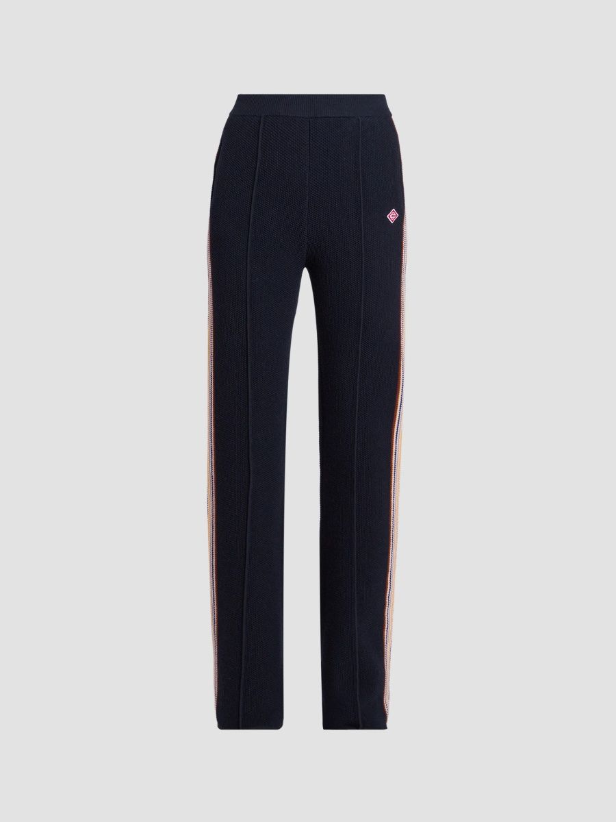 Casablanca Women's Café Striped Cotton & Wool-Blend Trousers - Multi - Size XL