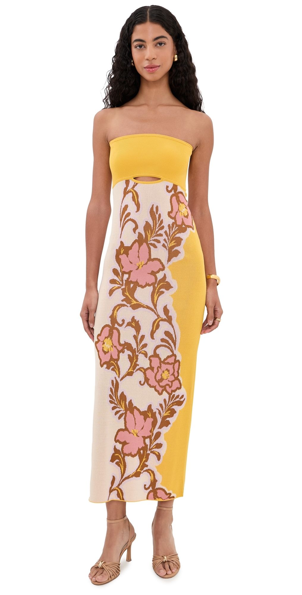 MISA Fletcher Dress Plumeria Wave Knit L