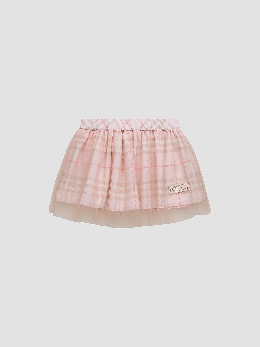 Burberry Girl's Baby Girl's,Little Girl's & Girl's Patty Check Tulle Skirt - Quartz Rose Ip Check - Size 6 Months