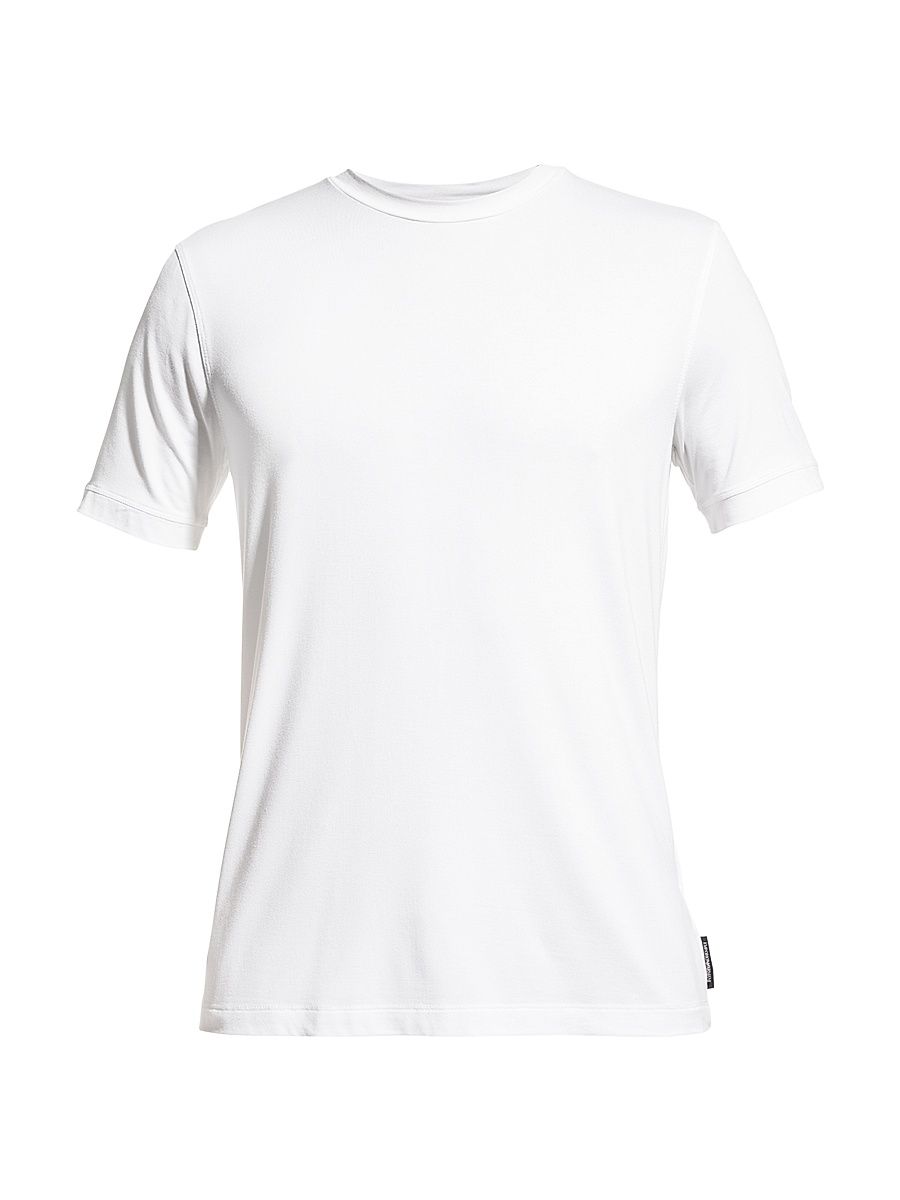 Men's Mr. Armani Stretch-Jersey Crewneck T-Shirt - White - Size XXXL