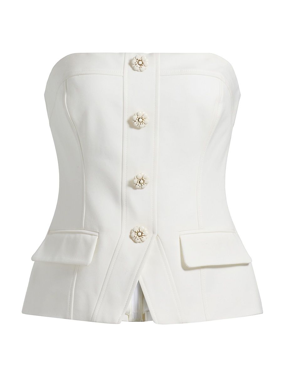Women's Eva Strapless Top - Ivory - Size XL