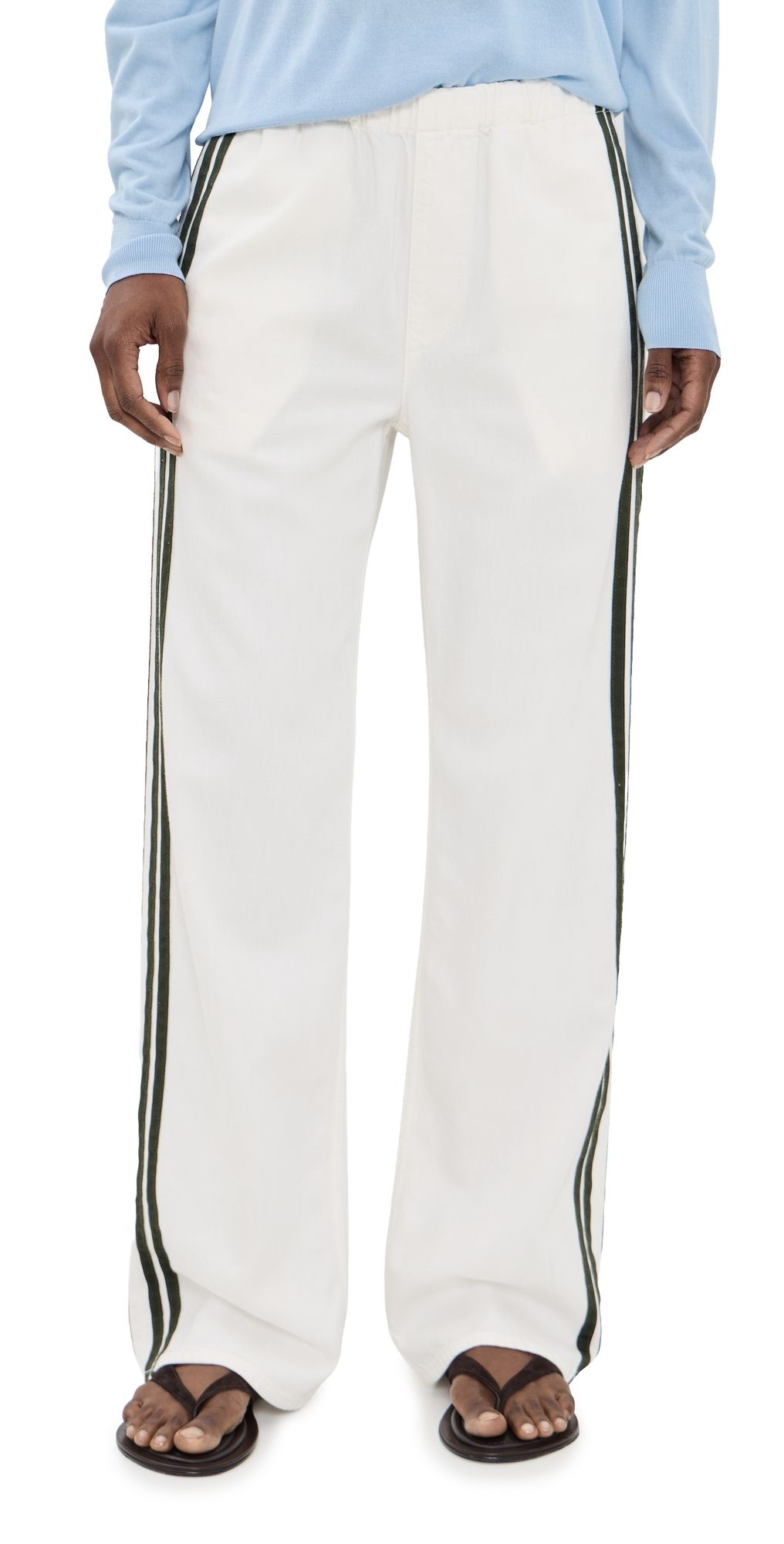 rag & bone Featherweight Logan Pull On Track Pants White Sport M