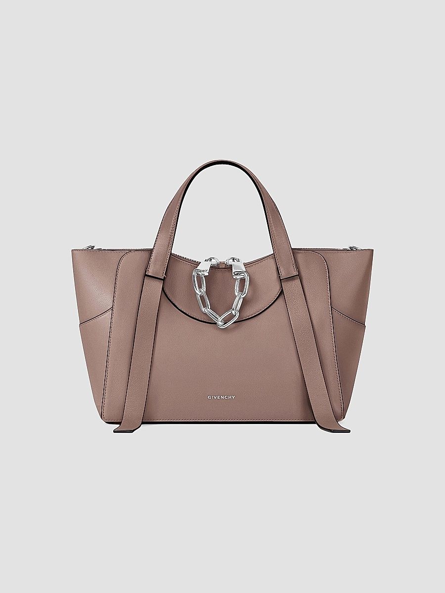 Givenchy Women's Small Snatch Top Handle Bag in Grained Leather - Taupe