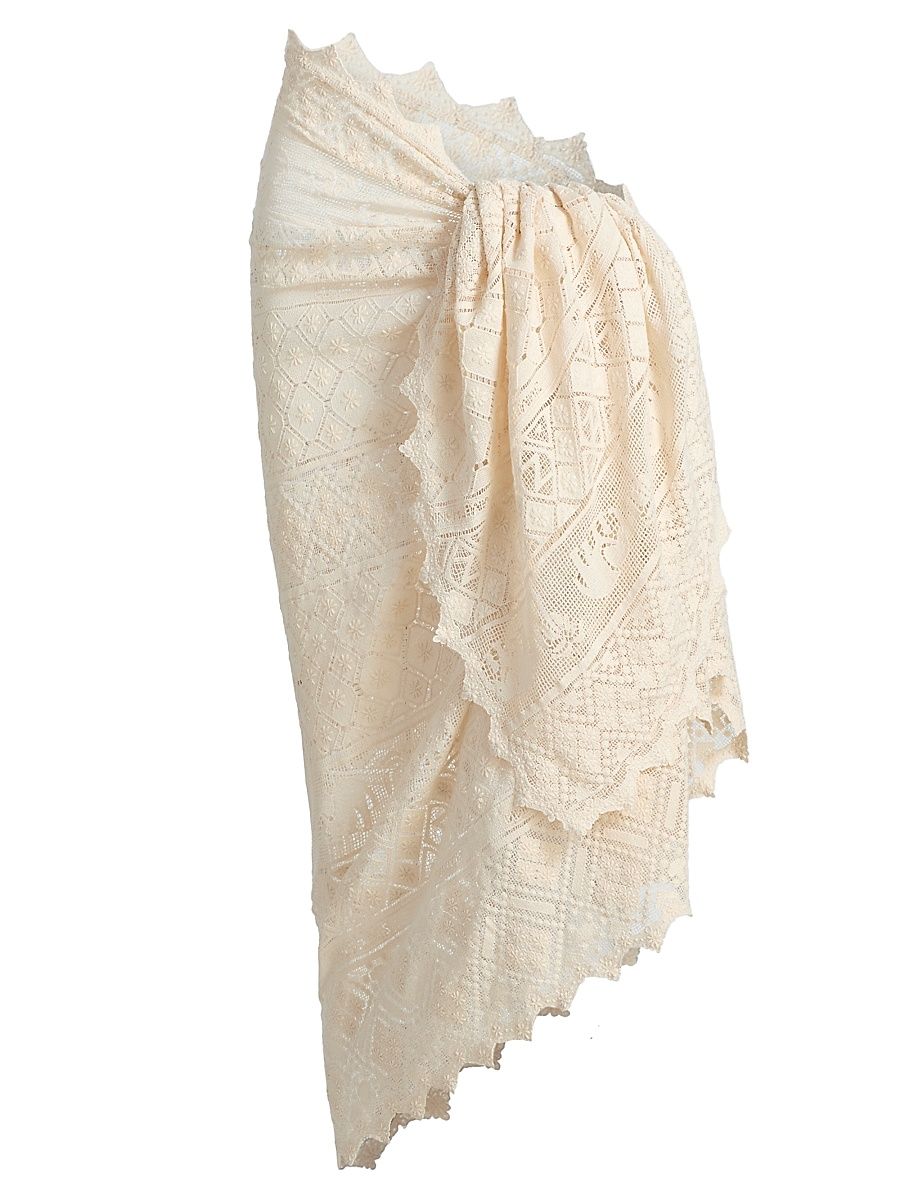 Women's Woven Cotton Pareo - Cream