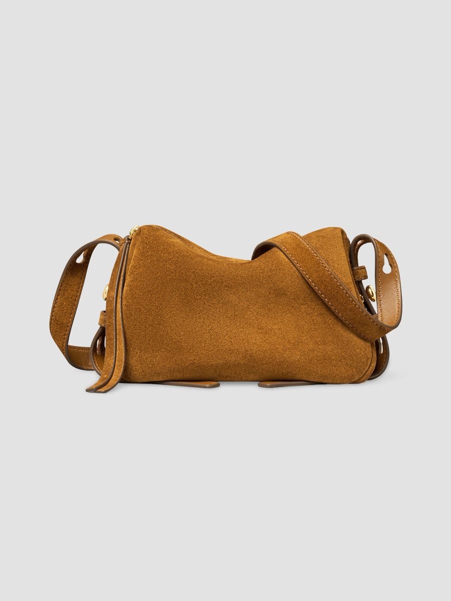 Tory Burch Women's Romy Suede Crossbody Bag - Caramel