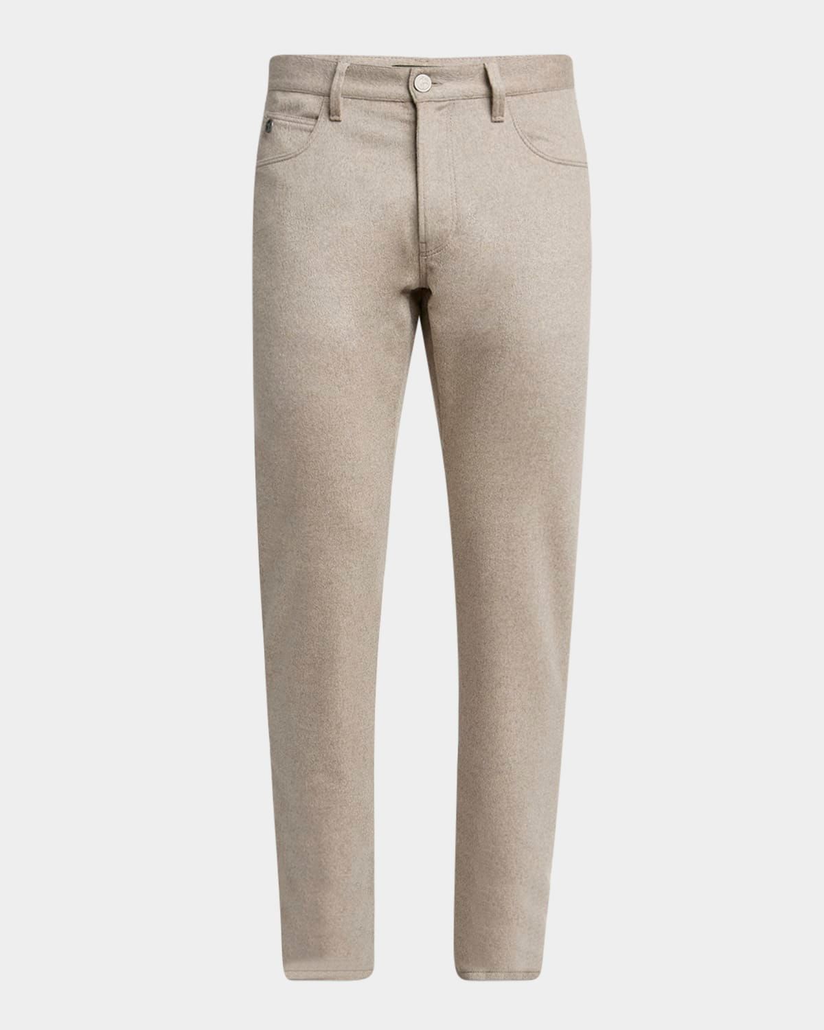 Men & apos;s Cashmere Flannel Slim Five-Pocket Pants