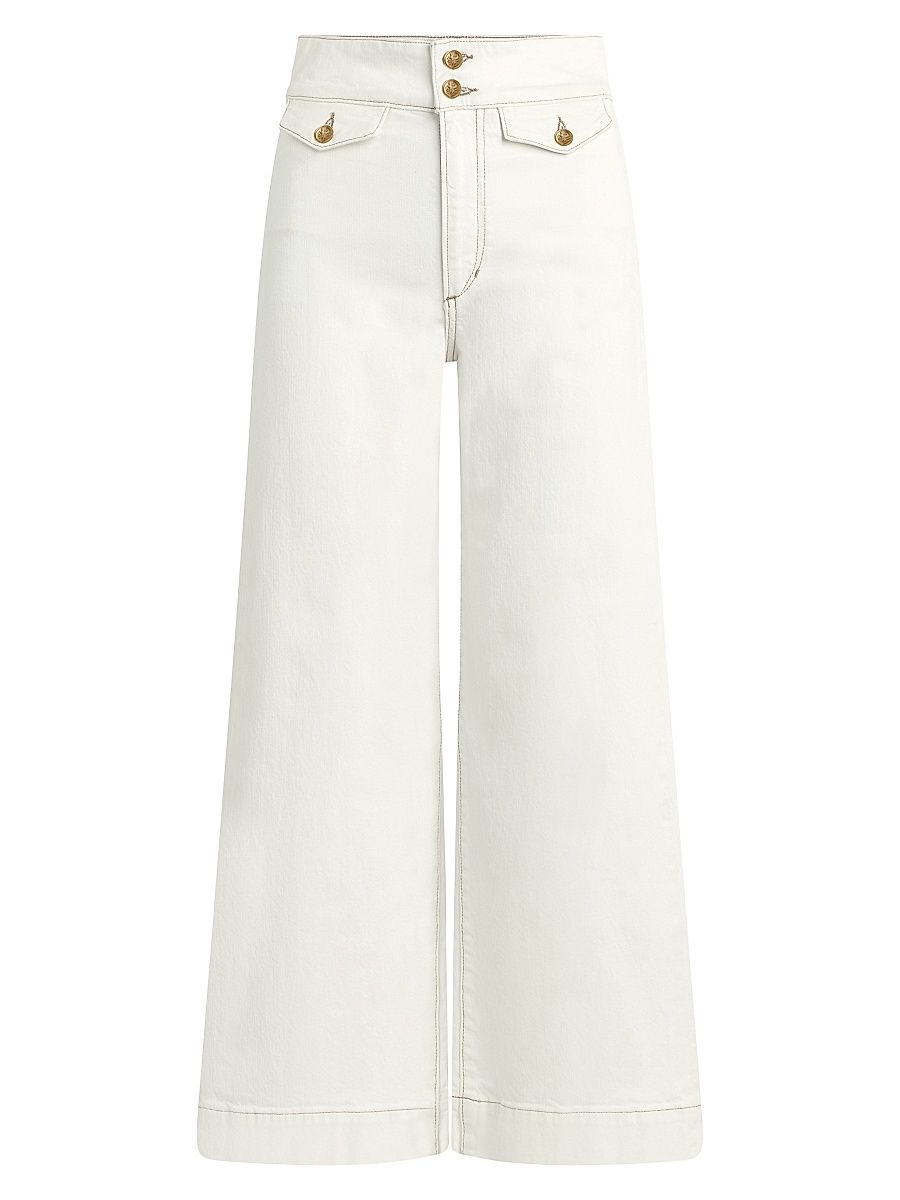 Women's The Ellia High-Rise Wide-Leg Ankle Jeans - Milk - Size 31