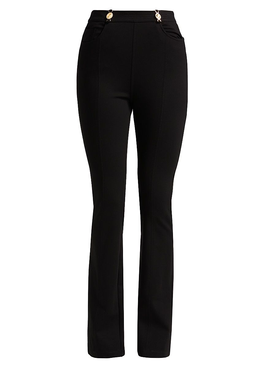 Women's Devin High-Rise Stretch-Ponte Pants - Black - Size 16