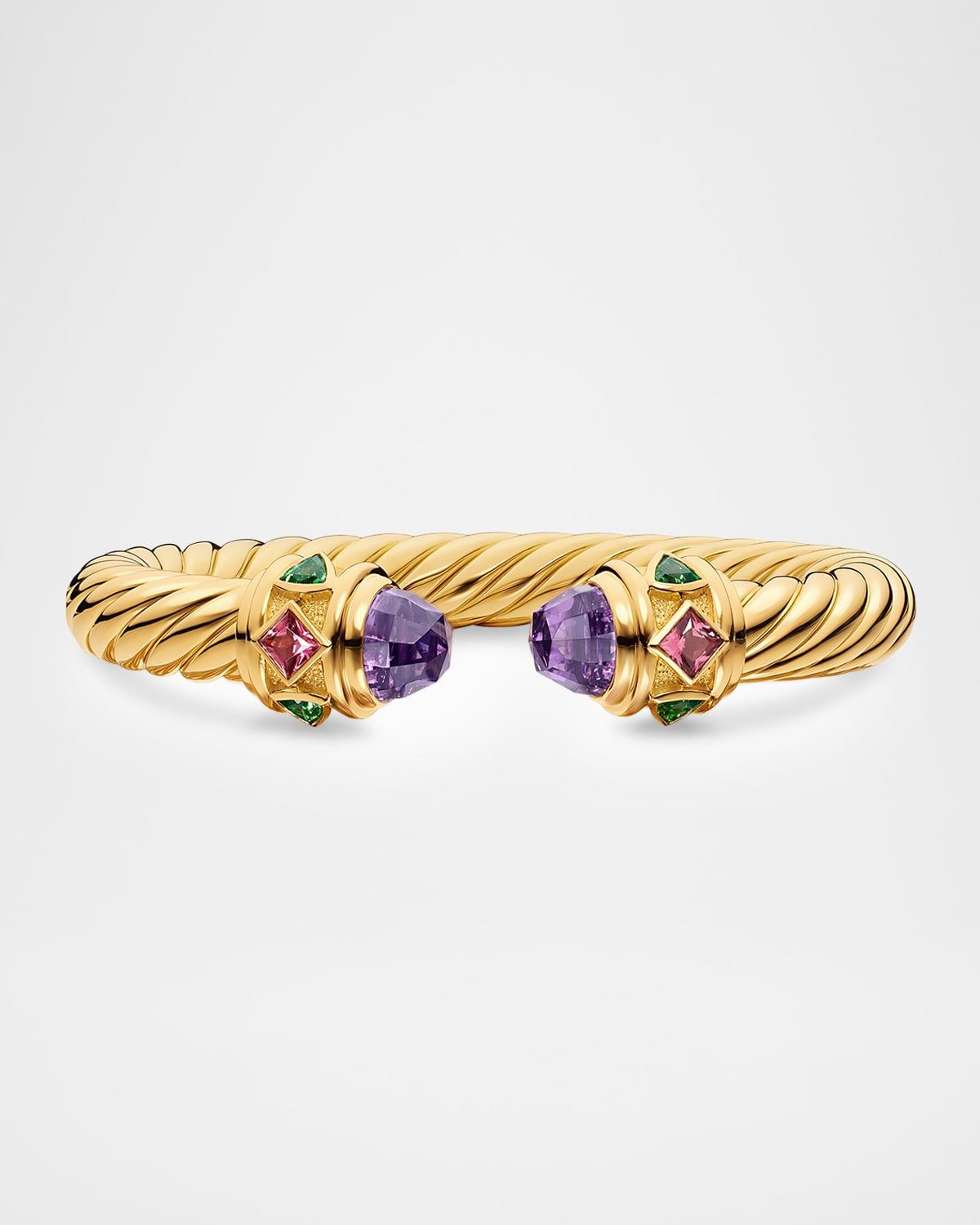 Renaissance Cablespira Bracelet with Gemstones in 18K Gold