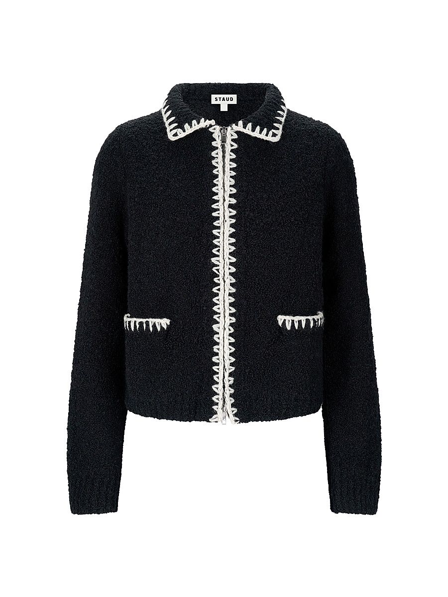 Women's Jeremy Tweed Sweater - Black - Size Large