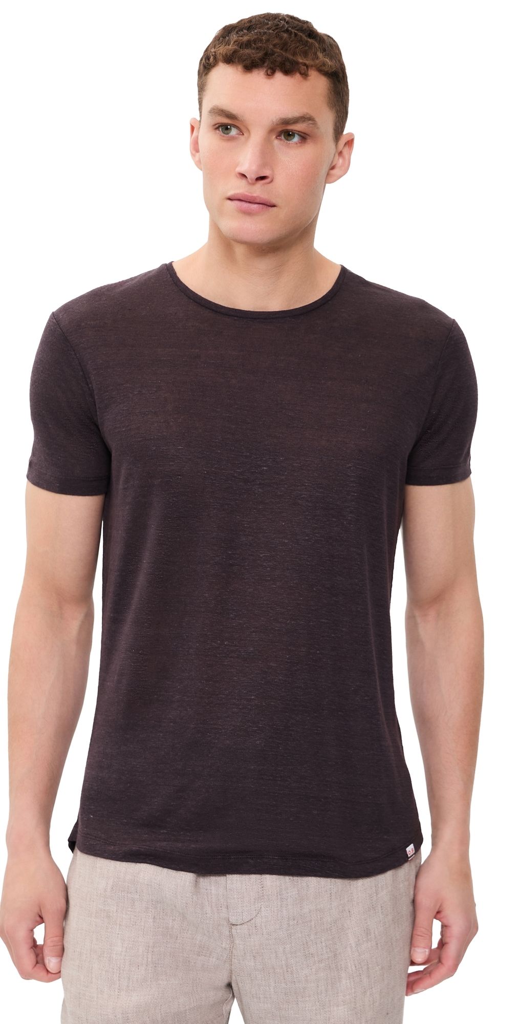Orlebar Brown Linen Tee Espresso M