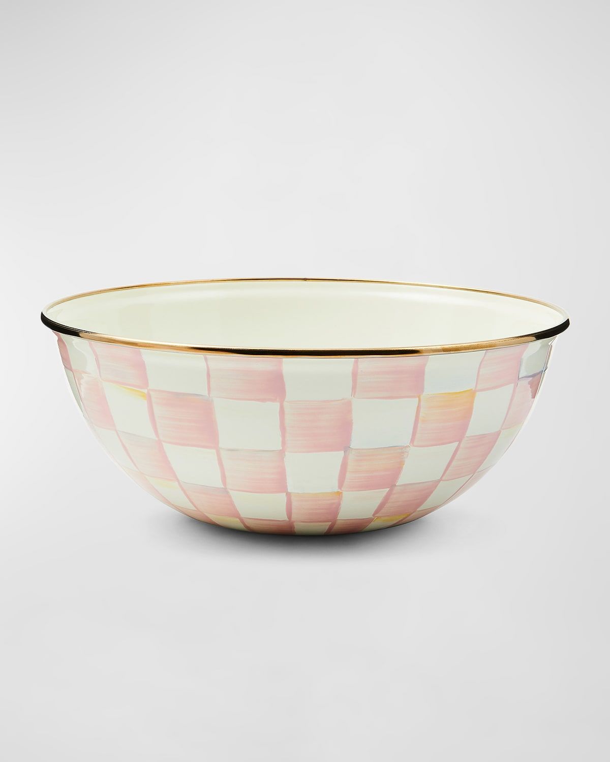Rosy Check Enamel Everyday Bowl