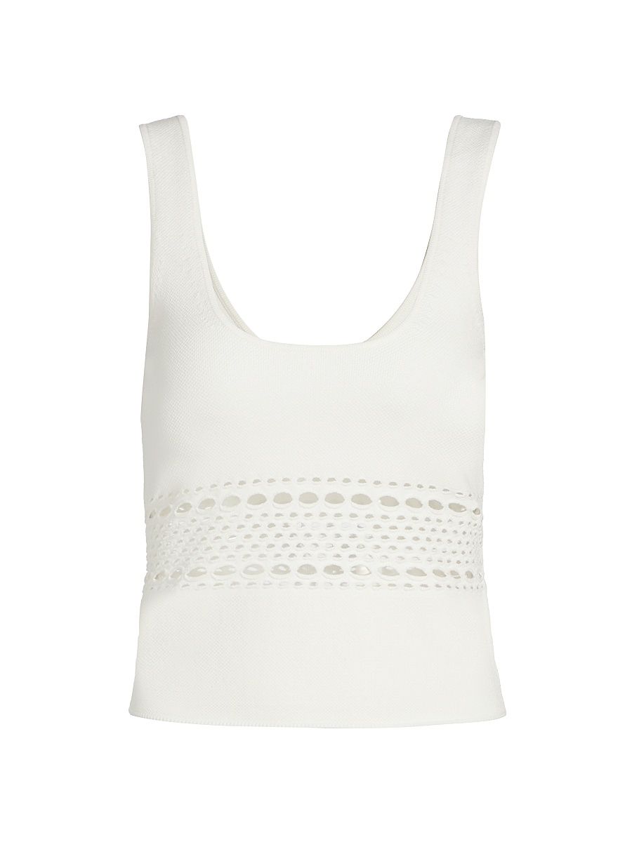 Women's Fitzgerald Open Stitch Knit Tank - Ivory - Size Large