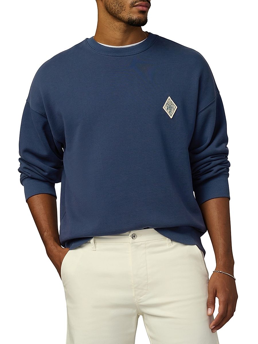 Men's Logo Embroidered French Terry Sweatshirt - Dress Blues - Size XXL